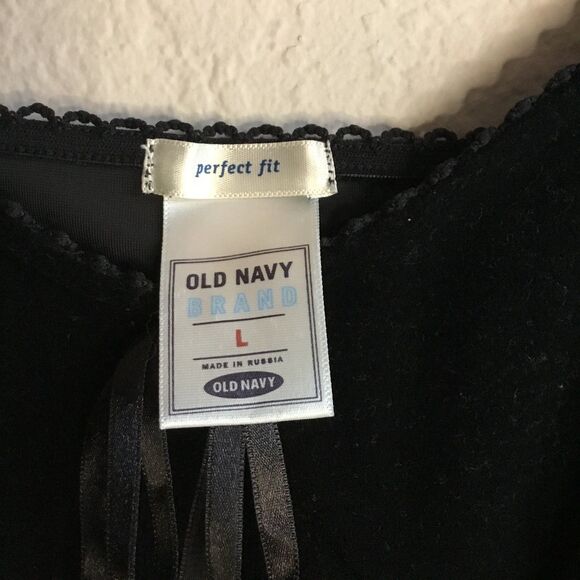 Velvet camisole lace bottom v neck with bow witchy witchcore whimsygoth y2k L - Picture 5 of 5